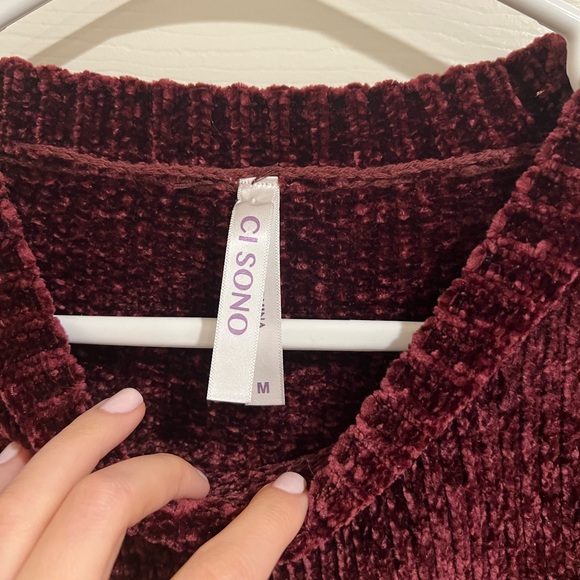 CROPPED CHENILLE SWEATER - Picture 5 of 5